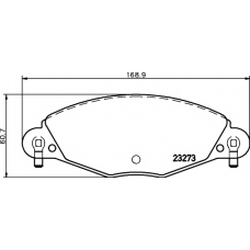 8DB 355 019-421 HELLA PAGID Комплект тормозных колодок, дисковый тормоз