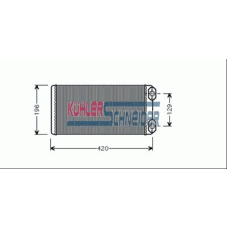 3990201 KUHLER SCHNEIDER Теплообменник, отопление салона