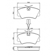 0 986 424 173 BOSCH Комплект тормозных колодок, дисковый тормоз