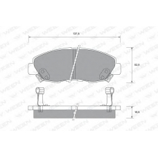 151-1493 WEEN Комплект тормозных колодок, дисковый тормоз