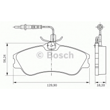 0 986 BB0 118 BOSCH Комплект тормозных колодок, дисковый тормоз