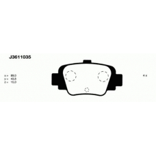 J3611035 NIPPARTS Комплект тормозных колодок, дисковый тормоз