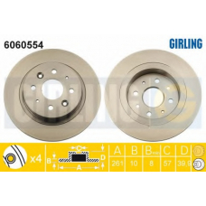 6060554 GIRLING Тормозной диск