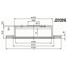 J3312016 NIPPARTS Тормозной диск