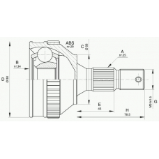 CVJ5592.10 OPEN PARTS Шарнирный комплект, приводной вал