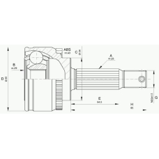 CVJ5607.10 OPEN PARTS Шарнирный комплект, приводной вал