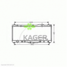 31-1875 KAGER Радиатор, охлаждение двигателя