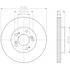 8DD 355 107-131 HELLA Тормозной диск