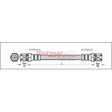 4112109 METZGER Тормозной шланг