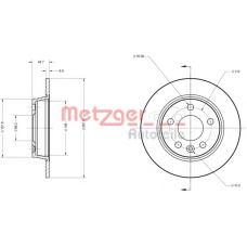 6110032 METZGER Тормозной диск