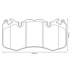 573343B BENDIX Комплект тормозных колодок, дисковый тормоз