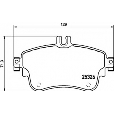 8DB 355 019-751 HELLA Комплект тормозных колодок, дисковый тормоз