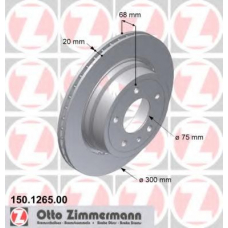 150.1265.00 ZIMMERMANN Тормозной диск