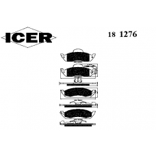 181276 ICER Комплект тормозных колодок, дисковый тормоз