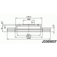 J3305037 NIPPARTS Тормозной диск