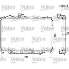 732571 VALEO Радиатор, охлаждение двигателя