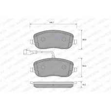 151-2002 WEEN Комплект тормозных колодок, дисковый тормоз