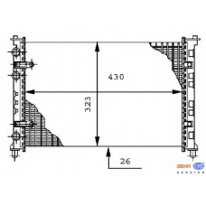 8MK 376 712-084 HELLA Радиатор, охлаждение двигателя