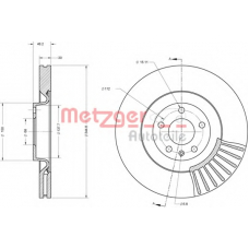 6110669 METZGER Тормозной диск