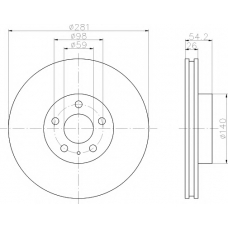 8DD 355 103-941 HELLA PAGID Тормозной диск