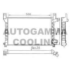 100330 AUTOGAMMA Радиатор, охлаждение двигателя