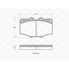 363702160803 MAGNETI MARELLI Комплект тормозных колодок, дисковый тормоз