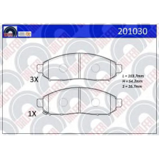 201030 GALFER Комплект тормозных колодок, дисковый тормоз