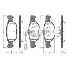 0 986 TB2 732 BOSCH Комплект тормозных колодок, дисковый тормоз