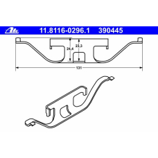 11.8116-0296.1 ATE Пружина, тормозной суппорт