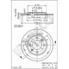 BS 7433 BRECO Тормозной диск