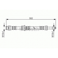 1 987 476 971 BOSCH Тормозной шланг