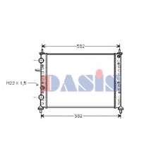 081050N AKS DASIS Радиатор, охлаждение двигателя