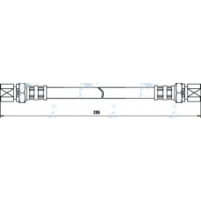 HOS3015 APEC Тормозной шланг