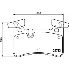 T2043 PAGID Комплект тормозных колодок, дисковый тормоз