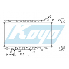 PA010727 KOYO P-tank corrugate-fin ass'y