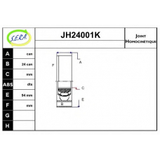 JH24001K SERA Шарнирный комплект, приводной вал