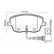 573127B BENDIX Комплект тормозных колодок, дисковый тормоз