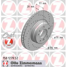 150.1279.52 ZIMMERMANN Тормозной диск