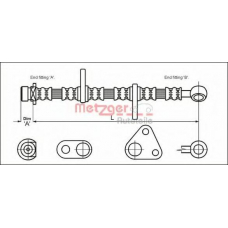 4113280 METZGER Тормозной шланг