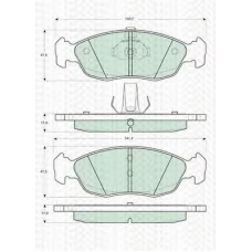 8110 28009 TRIDON Brake pads - front