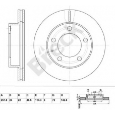 BR 328 VA100 BRECK Тормозной диск