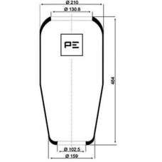 084.060-70A PE Automotive Кожух пневматической рессоры