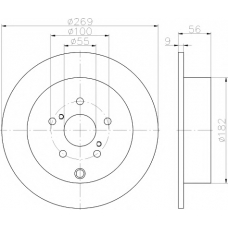 8DD 355 114-891 HELLA PAGID Тормозной диск