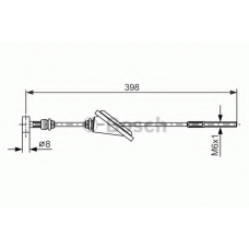1 987 477 985 BOSCH Трос, стояночная тормозная система