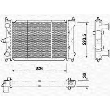 350213652000 MAGNETI MARELLI Радиатор, охлаждение двигателя