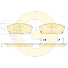 6136136 GIRLING Комплект тормозных колодок, дисковый тормоз