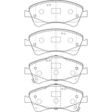 FD7494A NECTO Комплект тормозных колодок, дисковый тормоз