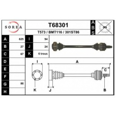 T68301 EAI Приводной вал