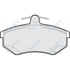 PAD1087 APEC Комплект тормозных колодок, дисковый тормоз