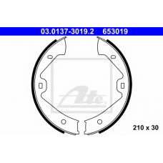 03.0137-3019.2 ATE Комплект тормозных колодок, стояночная тормозная с